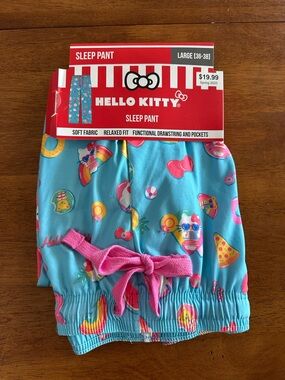 NWT Hello Kitty Blue & Pink Sleep Pants Size Large